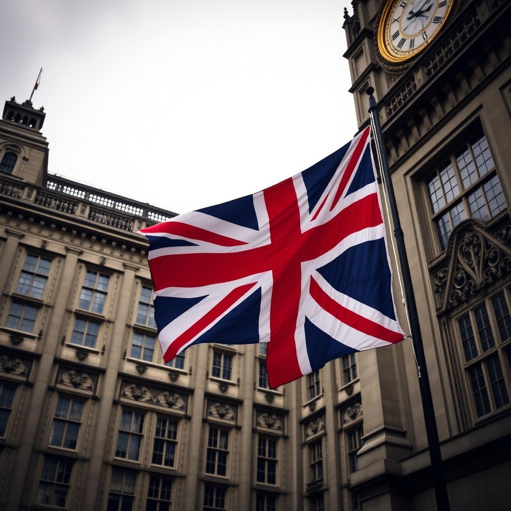 Westminster-Regierungsgebäude in London mit britischer Flagge – Symbolbild zur Ernennung von Emma Floyd als DCMS-Glücksspielchefin